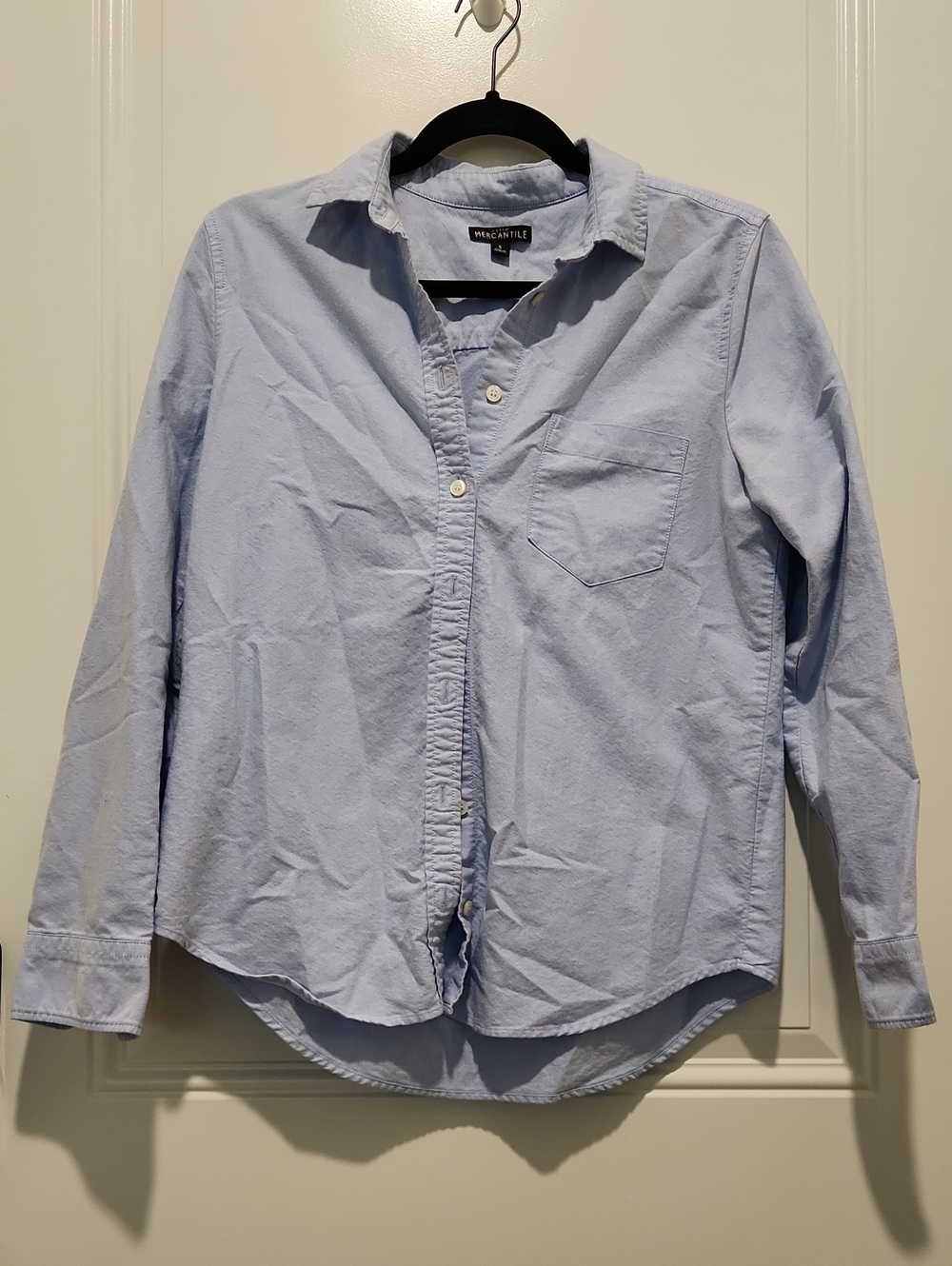 J.Crew Mercantile Blue Chambray Button-Down Shirt - Women's Small